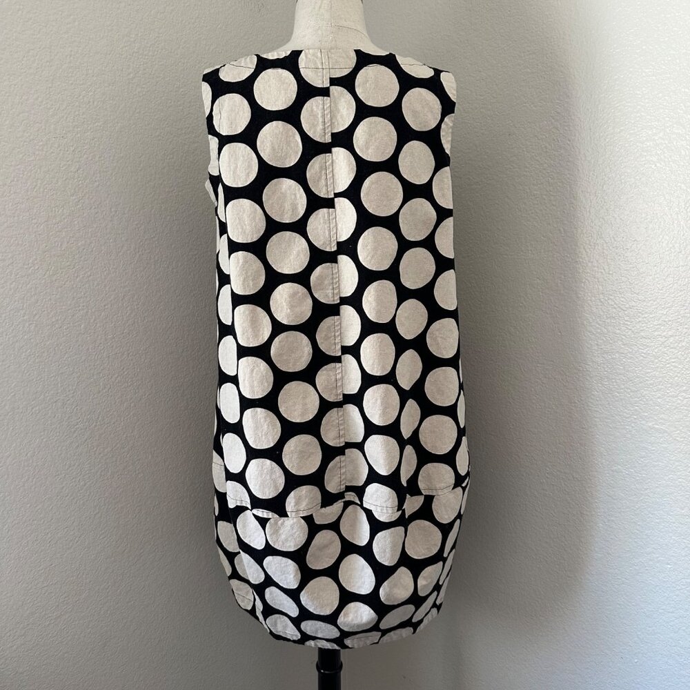 Eleven Stitch Design Pullover Bubble Short Dress Sleeveless Flax Blend Beige Pol - Picture 2 of 12